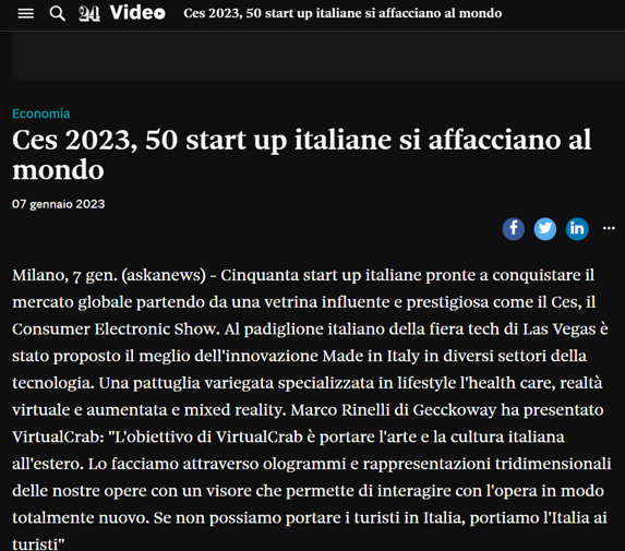 GECKOWAY secondo il sole 24 ORE