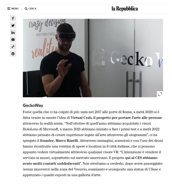 GeckoWay per Repubblica