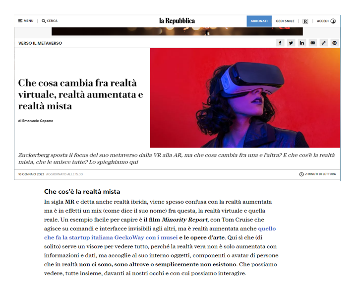 Geckoway per Repubblica